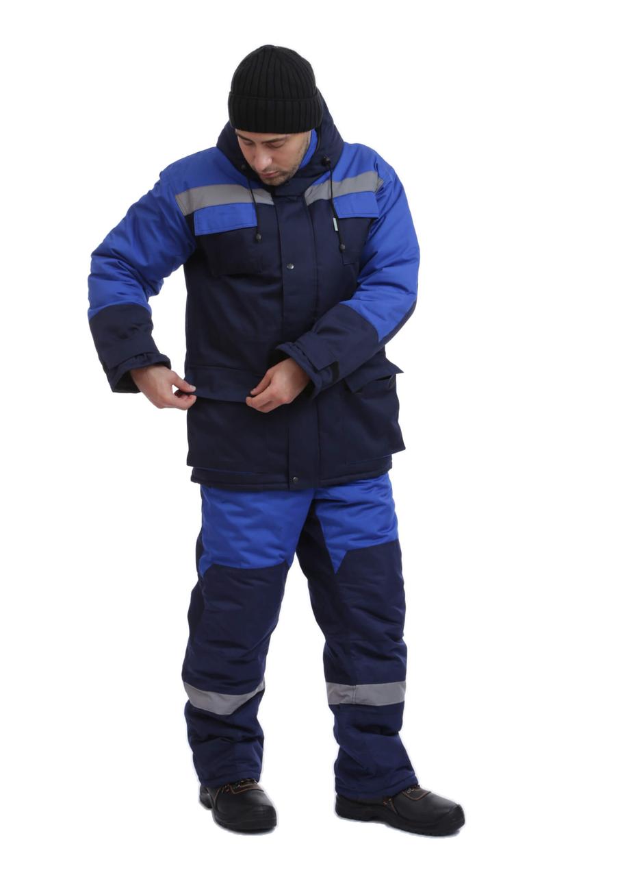 Куртка рабочая утепленная ЭЛИТОН, темно-синий/василек - фото 10 - id-p2031997786