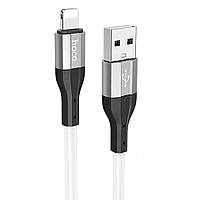 Кабель usb Hoco X72 Creator silicone charging data cable Lightning White