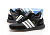Чоловічі зимові кросівки Adidas INIKI mid Winter Black (Чорні) Взуття Адідас Інікі шкіра замш тепле хутро зима В'єтнам, фото 3