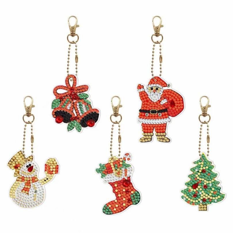 Мозаїка алмазна ColorArt Набір брелків для алмазної мозаїки Новорічні (CLR-BR25) 0 (Без підрамника), фото 1