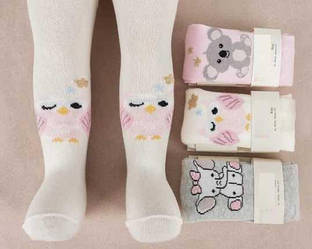 Колготи дитячі для дівчинки демісезонні, з малюнком, виробництво Туреччина (розмір 12-18 м. (80-86))