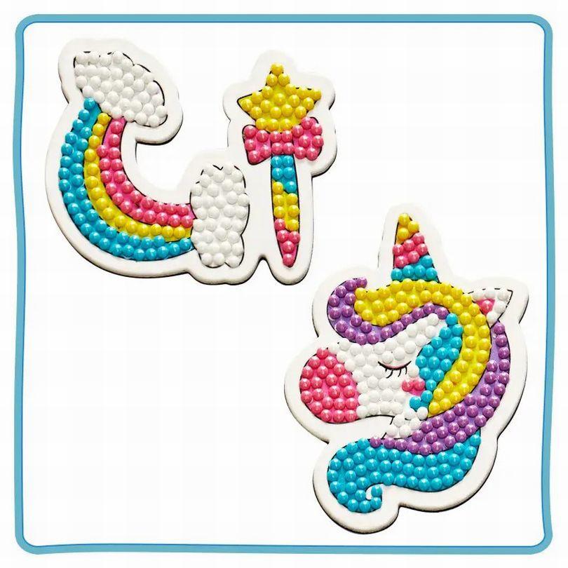 Алмазна картина ColorArt Набір магнітиків для алмазної мозаїки Єдинорожок на хмаринці (CLR-FM59) 0 (Без підрамника), фото 1