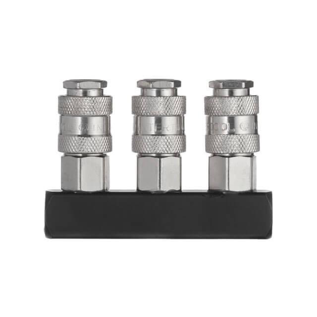 Разветвитель воздуха Intertool - 1/4" x 3 выхода I с быстроразъемным соединением - фото 3 - id-p2031999317