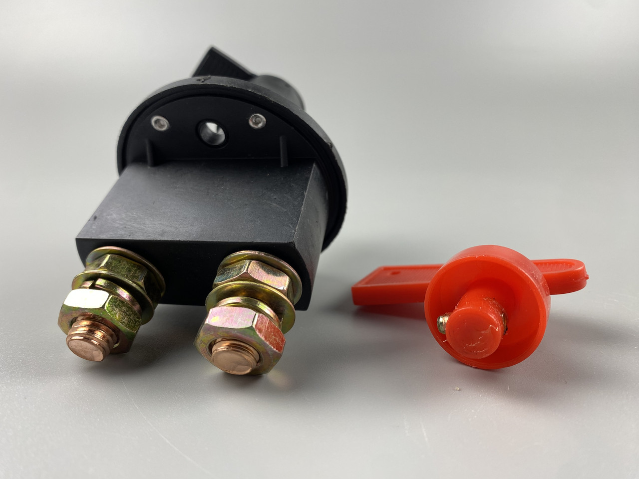 Вимикач маси універсальний механічний дистанційний 12/24 В (червона мідь) 100 А, фото 1