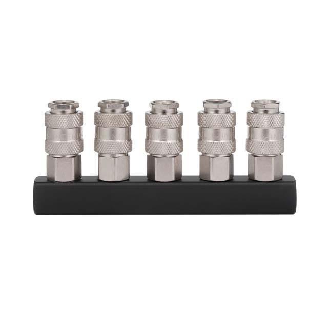 Разветвитель воздуха Intertool - 1/4" x 5 выходов I с быстроразъемным соединением - фото 3 - id-p2031999437