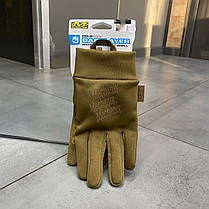 Рукавички тактичні Mechanix ColdWork Base Layer Coyote, Койот, розмір XXL, сенсорні, теплі зимові тактичні рукавички, фото 6