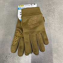 Рукавички тактичні Mechanix ColdWork Base Layer Coyote, Койот, розмір XXL, сенсорні, теплі зимові тактичні рукавички, фото 4