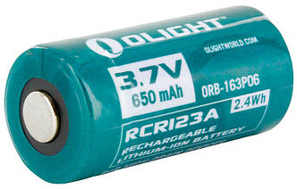 Акум. батарея Olight RCR123 (16340) 650 mAh (136762) 2370.13.66