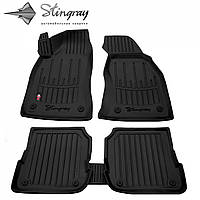 Автомобільні килимки поліки в салон Stingray на у Audi A6 C5 97-04 5шт Ауди А6 чорні 2