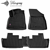 Автомобильные коврики в салон Stingray на для Peugeot 3008 09-16 4шт Пежо 3008 черные 3