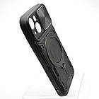 Протиударний чохол Armor Case Stand Case для iPhone 15 Black, фото 3