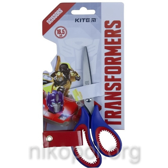 Ножиці дитячі Kite TF21-127 з гумовими вставками (Transformers, Трансформери) 16,5см
