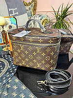 LOUIS VUITTON - NICE BB косметичка большая коричневый монограмм черная окантовка Toiletry Pouch 535235263