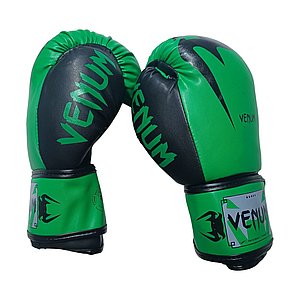 Боксерські рукавички VENUM 12 oz стрейч зелені