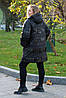 Жіноче пальто А-подібного силуету,58-72,чорне, фото 2