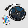 Світлодіодна стрічка 5 м, від USB + пульт TV LED Strip CB-5050 / Кімнатна лед підсвітка / RGB стрічка від повербанку, фото 10