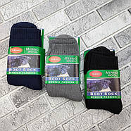 Шкарпетки чоловічі високі зимові вовняні шерстяні з махрою р.41-45 асорті BOOT SOCKS ТЕРМО 186086090, фото 4