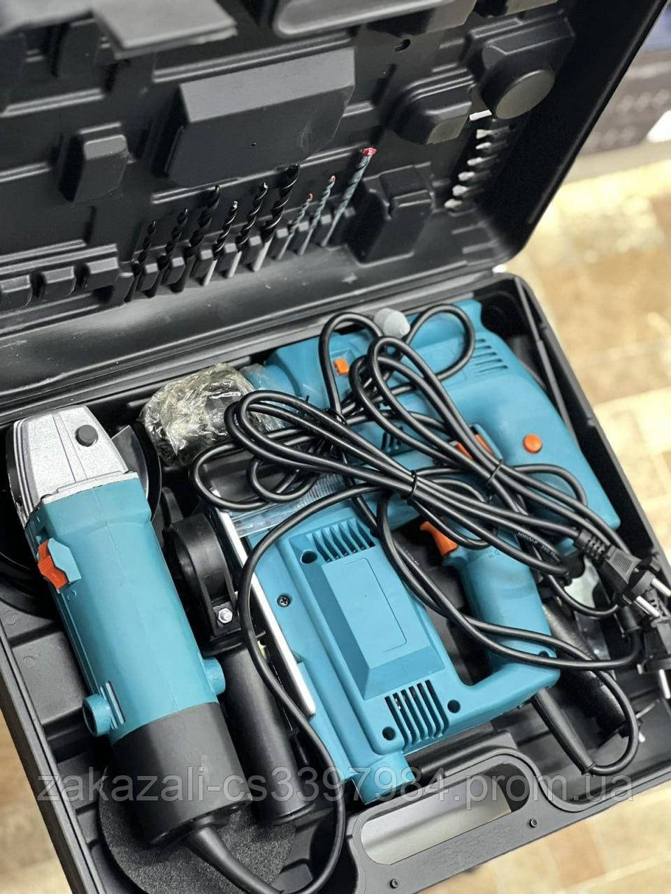 Комплект Makita 3 в 1 Дриль, лобзик, Болгарка/Міта три в одному, фото 1