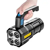 Ручной фонарь BL-X508 точечный, прожекторный, с USB | Портативный Фонарик водонепроницаемый 1200 мАч