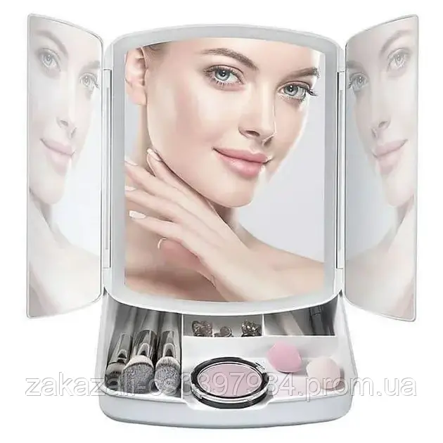 Настольное зеркало для макияжа Large LED Mirror "My Foldaway Lighted Makeup Mirror" - фото 2 - id-p2028764320