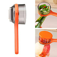 Ніж для чищення овочів та фруктів Splash proof storage paring knife (Orange), фото 4