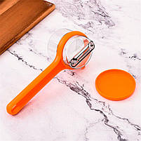 Ніж для чищення овочів та фруктів Splash proof storage paring knife (Orange), фото 6