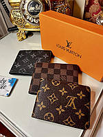 Кожаный кошелек -портмоне Louis Vuitton монограмм коричневый +коробка бренд 515421