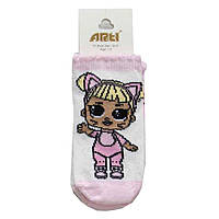 Короткі дитячі шкарпетки для дівчинки з лялечкою Лол Туреччина K20133 Молочний Хіт!.Хіт!