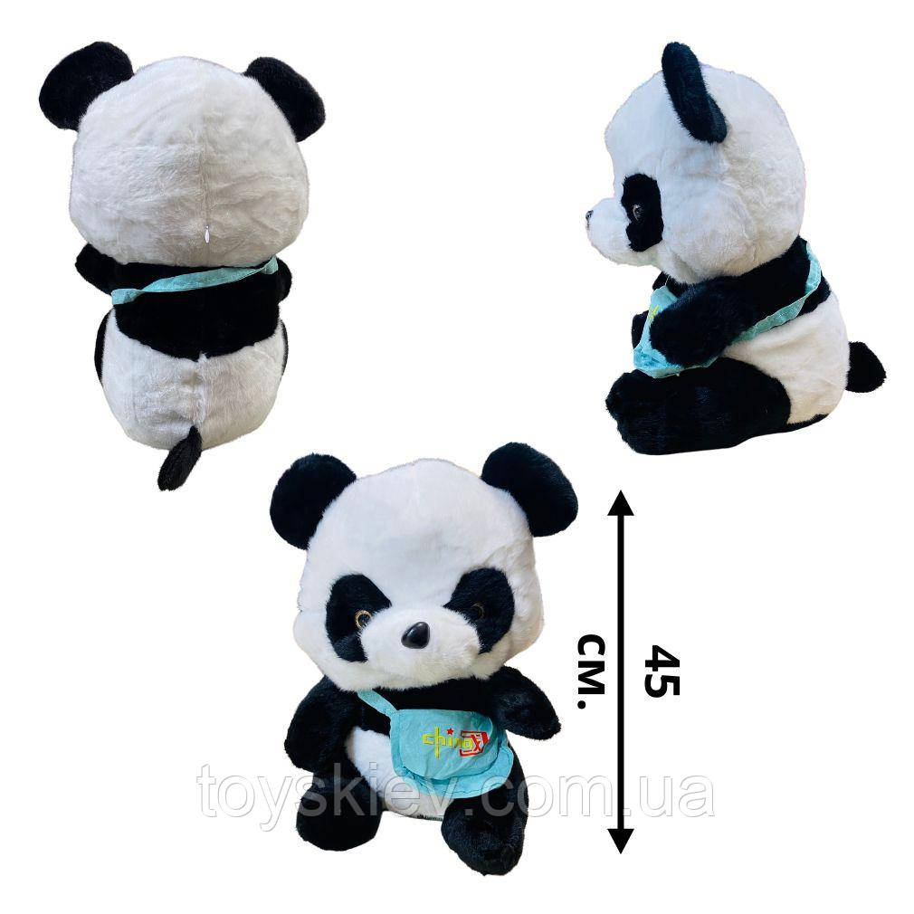 Панда м'яка 45 см із сумкою, фото 1