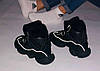 Чоловічі зимові кросівки Adidas Yeezy 500 Mid Winter Black (Чорні) Взуття Адідас Ізі 500 шкіра замш тепле хутро зима В'єтнам, фото 11