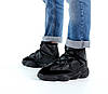 Чоловічі зимові кросівки Adidas Yeezy 500 Mid Winter Black (Чорні) Взуття Адідас Ізі 500 шкіра замш тепле хутро зима В'єтнам, фото 4