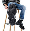Чоловічі зимові кросівки Adidas Yeezy 500 Mid Winter Black (Чорні) Взуття Адідас Ізі 500 шкіра замш тепле хутро зима В'єтнам, фото 9