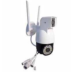 Камера відеоспостереження вулична Dual Camera P12 WI-FI IP V380PRO 8760 White
