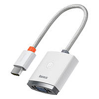 Переходник адаптер HDMI to VGA Adapter Baseus (WKQX0100) Lite Series White