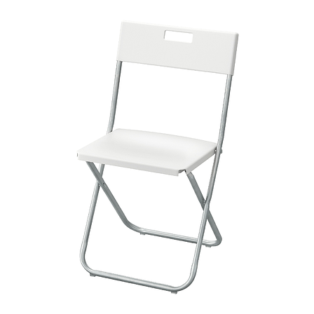 Стілець складний IKEA GUNDE білий 602.177.99, фото 1