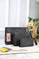 Louis Vuitton Toiletry Pouch Set темный монограмм набор косметичек-барсеток 7457436234