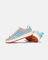 Жіночі Кросівки Adidas Campus 00s Beige Blue / Адідас Кампус 00 Бежеві з Блакитним, фото 4
