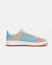 Жіночі Кросівки Adidas Campus 00s Beige Blue / Адідас Кампус 00 Бежеві з Блакитним, фото 3