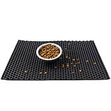 Килимок під миски для домашніх тварин, підкладка під тарілку для котів 50х30 см OSPORT (R-00018), фото 6