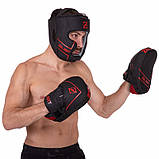 Лапи вигнуті шкіряні (2 шт.) для боксу та єдиноборств Zelart VL-3148 25x18x5 см, фото 5