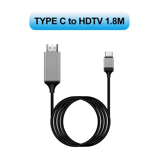 Кабель-адаптер type-C до HDMI, HDTV 30Hz 4K (1.8m)