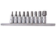 Набор головок Torx Mastertool - 1/4" x 9 шт. (T10-60 мм)