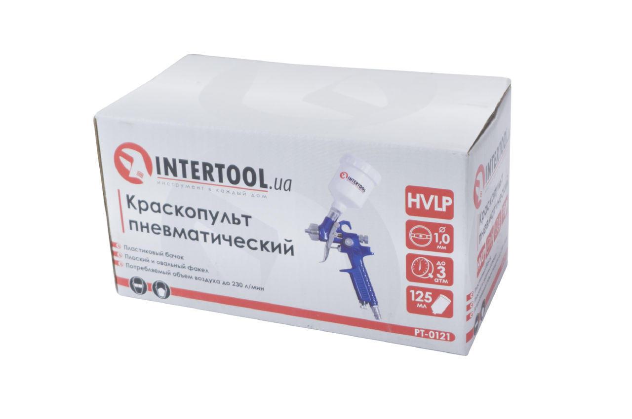 Краскопульт пневматический HVLP Intertool - 125 мл x 1,0 мм верхний бак - фото 3 - id-p2032079769