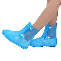 Бахилы на обувь резиновые от воды и грязи Lesko SB-108 M 36-37 (Blue)-LVR