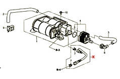 Трубка накопичувача парів палива Honda FCX Clarity (17-) 17721-TRW-A01