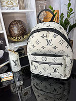 Рюкзак большой текстиль молочного цвета Louis Vuitton