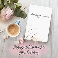 Дневник Happiness Journal English, Білий, White, англійська