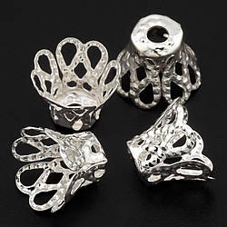 Обіймач для намистин Галілео +-100 шт. 7х9 мм Сріблястий