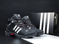 Кроссовки высокие мужские зимние на меху Adidas Climaproof черные ботинки для мужчин зима
