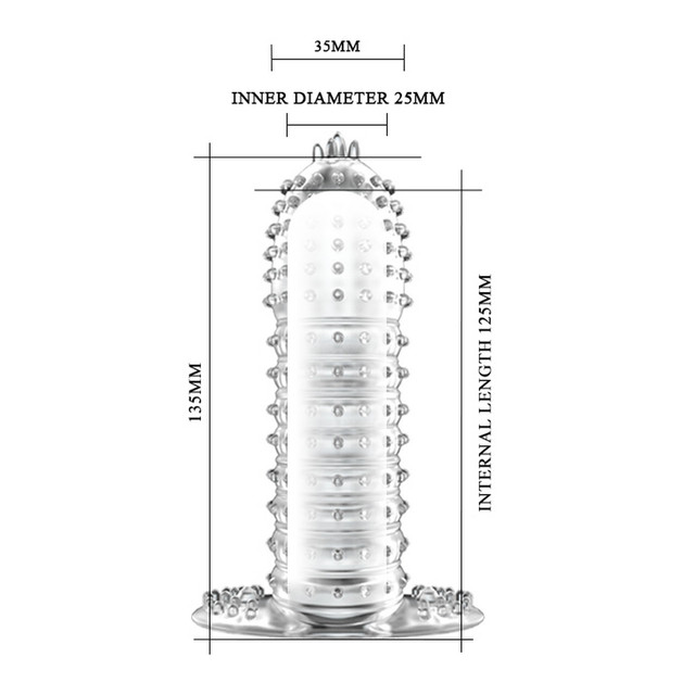 Насадка на статевий член із вусиками, Насадка на пеніс із шипами, прозора Насадка на статевий член із вусиками, Насадка на пеніс із шипами, прозора